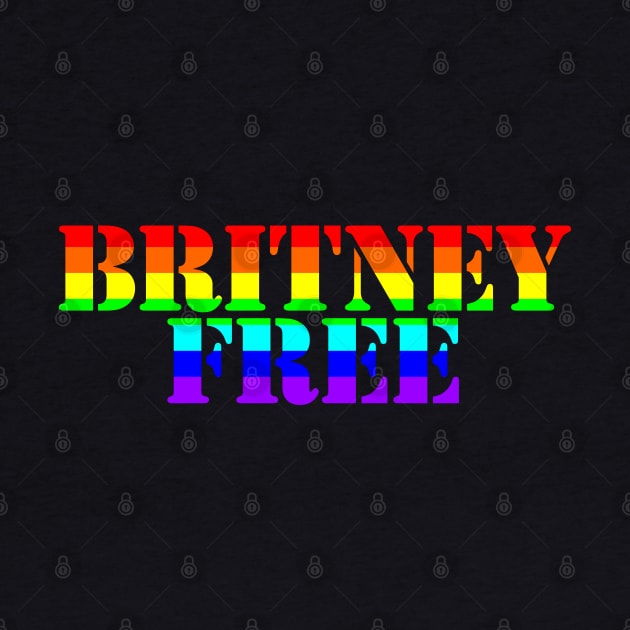 Free Britney Free Typography Bright Rainbow Text by ellenhenryart